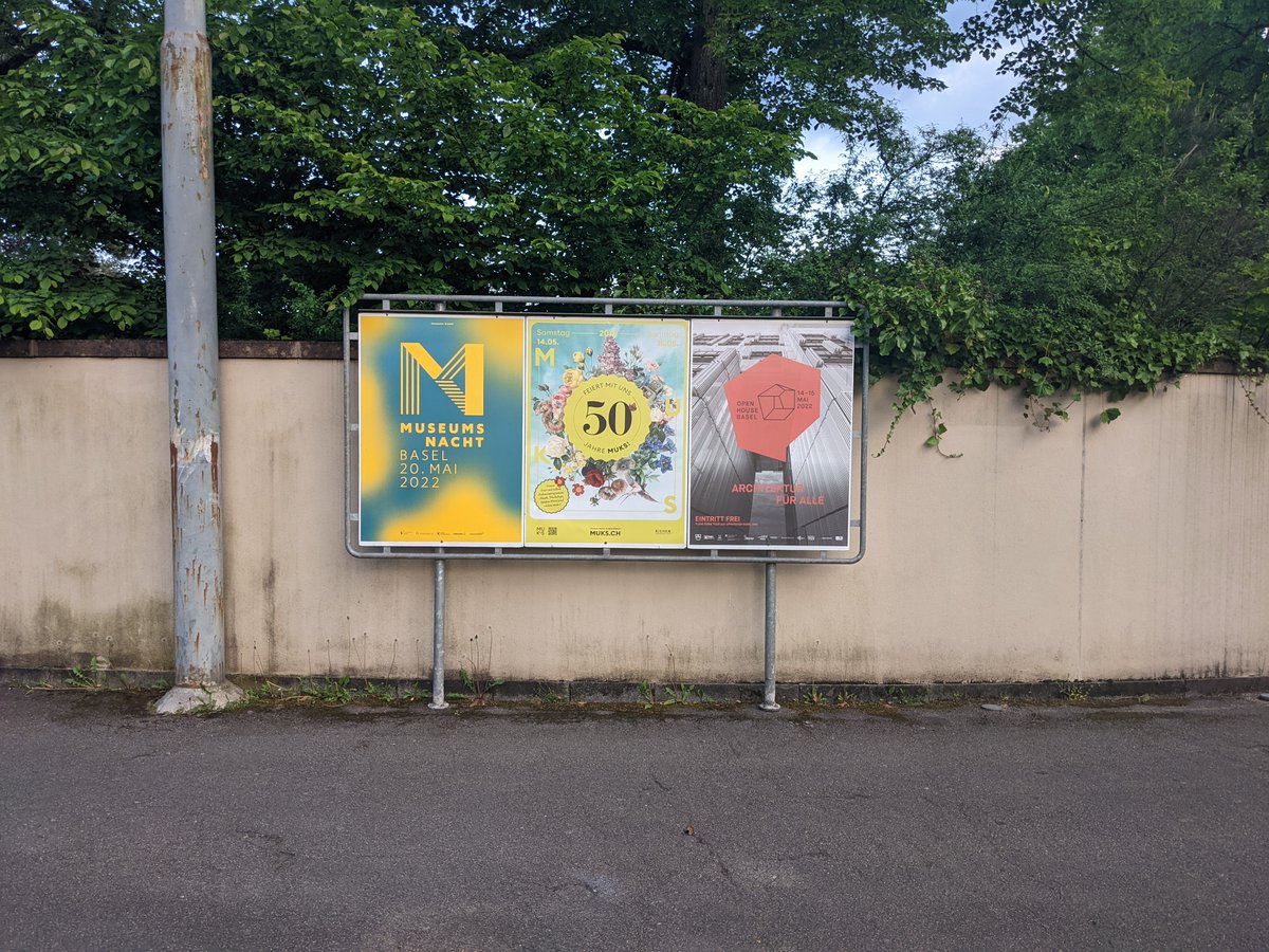 museenbasel's tweet photo. Unser Plakat in bester Gesellschaft 🥰
@SpielRiehen #openhousebasel #muks #mnbasel #basel #museumsnacht #museumsnachtbasel https://t.co/h5eaId2YyI