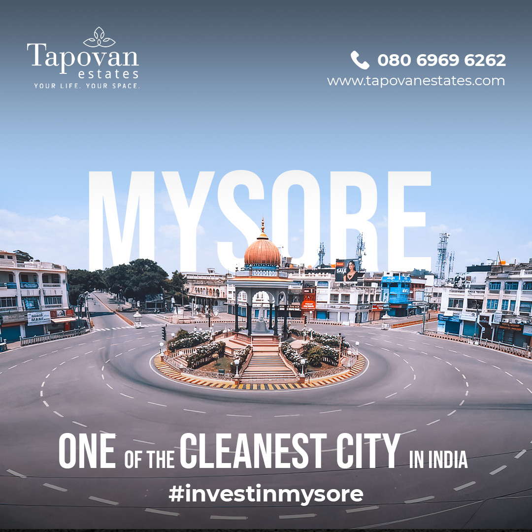 Tapovanestates's tweet image. Mysore has won numerous distinctions for being one of India's cleanest cities, thanks to its well-planned sewage system, city architecture and infrastructure, solid waste disposal system, and sanitation services.
#investinmysore #RightTimeToInvest #mysore #cleanestcity