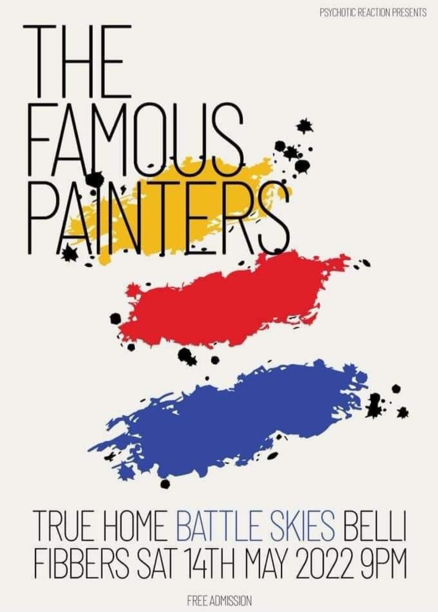 Battle_Skies's tweet photo. Great to be back gigging! This Saturday we'll be sharing the stage in Fibbers with some great bands and welcoming the Berlin based band The Famous Painters for their debut Dublin gig! Free admission, see yiz there👍 https://t.co/qxoA0CrttB