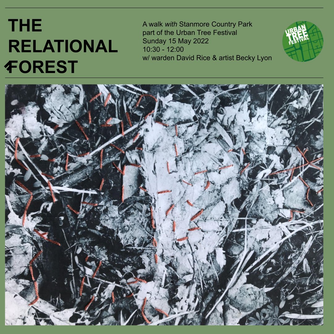 elastic_fiction's tweet photo. Join me at the end of the Jubilee line for The Relational Forest: A Walk with Stanmore Country Park, London - Sunday 15th May - 10:30am-12:00pm @UrbanTreeFest  2022! I'll be hosting with warden David Rice of @HarrowNCF 
https://t.co/uj2Bt7aMZJ https://t.co/kPFaTFmhIO