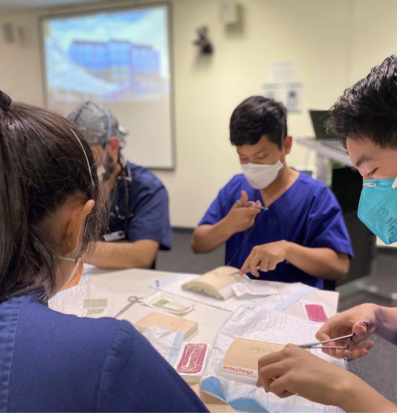 kin_kamol's tweet photo. Had a great time helping organise the suturing and diathermy workshop @western_health More in person workshops coming soon!! @SSSMelbourne https://t.co/fLx2Kwdvc5