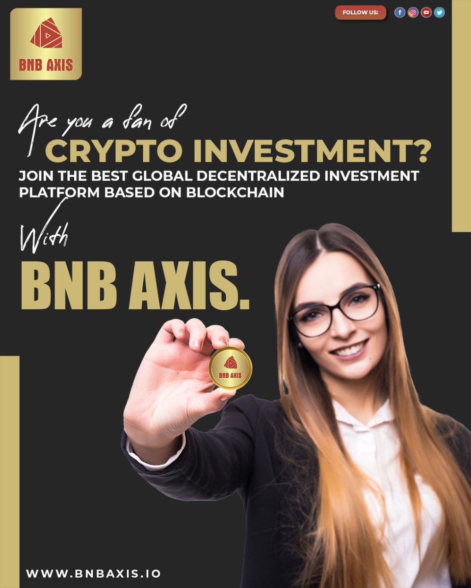 AxisBnb's tweet photo. We are introducing one of the best global decentralized platforms, BNB Axis, which is built upon Crypto Blockchain. This latest trading platform will let you know the importance of Crypto investment through its highly experienced Crypto Entrepreneurs.
#BAXIS #tokens #Bnbaxis https://t.co/AuX96BNtwQ