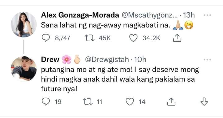 GiItsme's tweet photo. @Mscathygonzaga Deserved nya pong makulong.. hindi po ito maganda.. napaka below the belt... wrong move ka Drew!!! https://t.co/O6DsLIOmVl