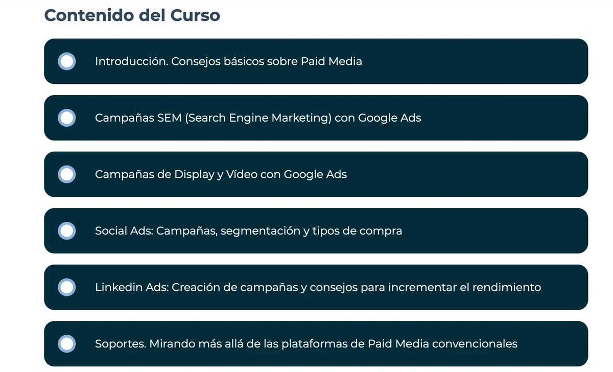 Google Search, Social Ads, Display... ¿Quieres saber cuáles son los formatos y tácticas más efectivas para campañas de paid en el B2B? 🤓 Atent@ al temario de nuestro taller sobre Paid Media en el B2B 👉 buff.ly/3IW6ZDL #b2bmarketing