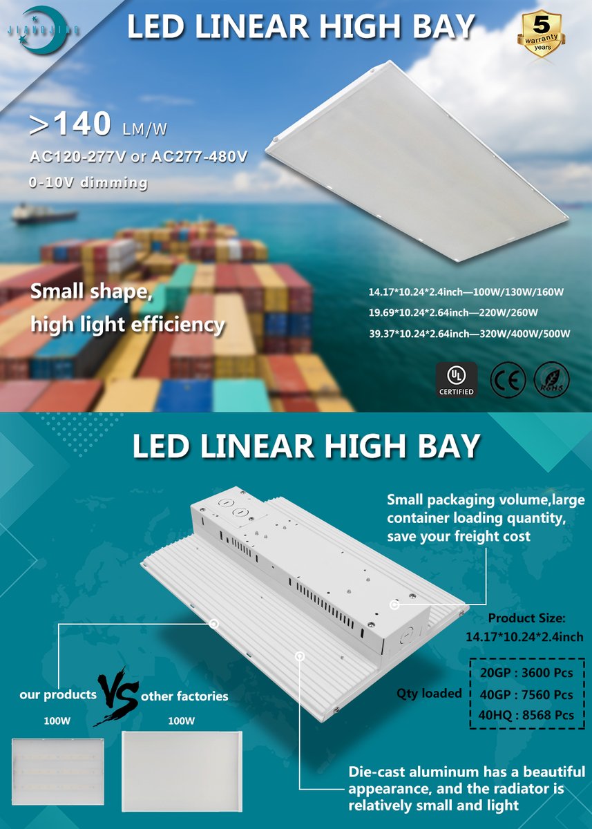 RISE_Vicky's tweet photo. P8 series led linear high bay, designed in small size to help you save shipping cost.
#LED #LEDLight #Highbay #IndustrialLighting #WarehouseLighting #LightingSolution https://t.co/8pUflaub96
