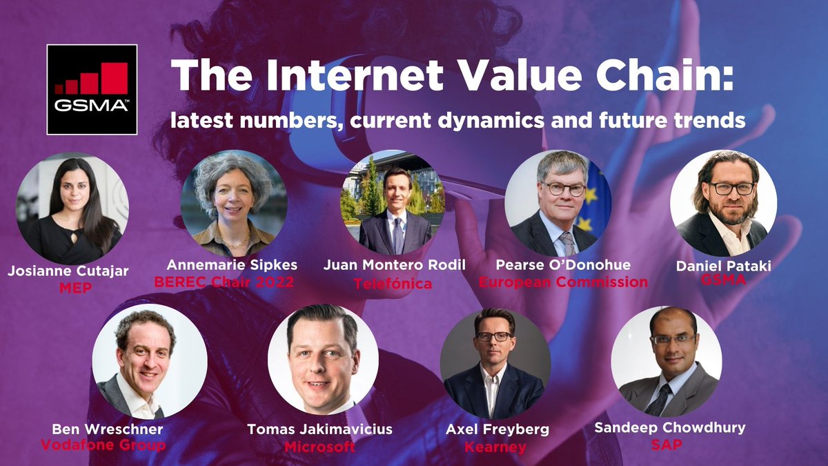 GSMAEurope's tweet photo. 📢 @GSMAEurope and @ETNOAssociation present #TelecomInsightsWeek 📱📶featuring
🗓️ 18 May | The GSMA event on the #InternetValueChain
🗓️ 16 May | ETNO event on Europe’s Internet Ecosystem: Is Everybody Contributing Their Fair Share?
Register here 👉 https://t.co/7XYYEJ1YB9 https://t.co/8Geq7tKsPy