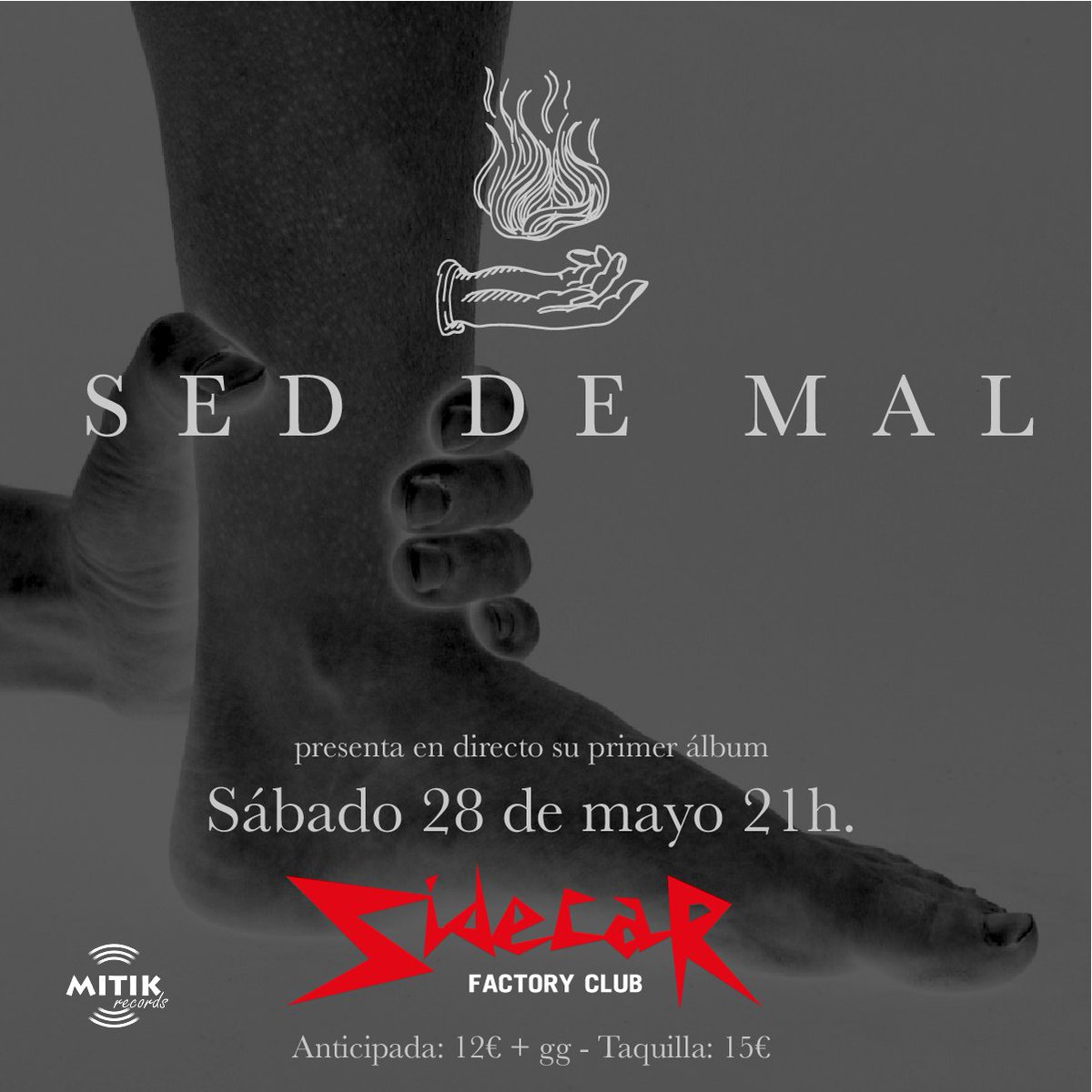 SÁBADO 28 MAYO @sidecarbcn  BARCELONA. COMPRA TU ENTRADA a precio reducido!🎟T'ESPERAMOS !!!! 
dice.fm/partner/sideca…

#seddemal #bbsinsed #floresdelmal
