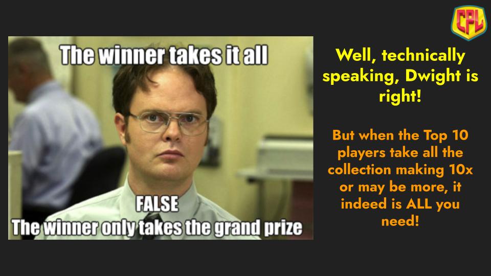 cpl_crypto's tweet photo. ❎Winner takes it all❎
✅Winner'S' takes it all✅

👨‍👩‍👦‍👦Larger the participation, Larger the kitty💰
🚀Play &amp; win big🚀

#BinanceSmartChain #GameFi #PlayToEarn #cryptotrading  #Play2Earn #PlayToEarnGame #EarnCrypto https://t.co/OCrvp9l7S6