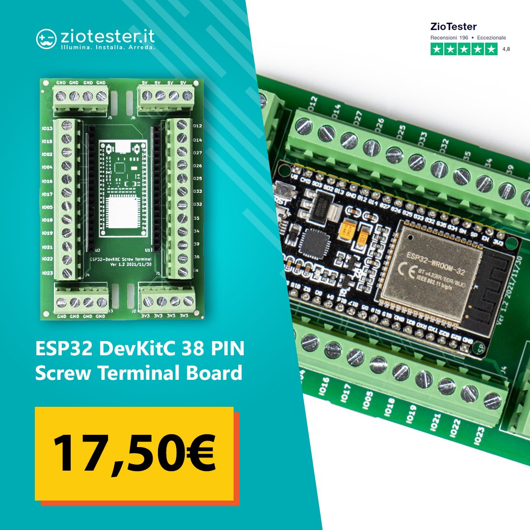 ZioTester's tweet photo. 📢 Sul nostro catalogo puoi trovare la scheda di sviluppo ESP32-DevKitC 38 PIN!

Clicca qui 👉 https://t.co/tfGQZYFelp

#ziotester #tecnologia #esp32 #IoT #makers https://t.co/09oxvKGK0g