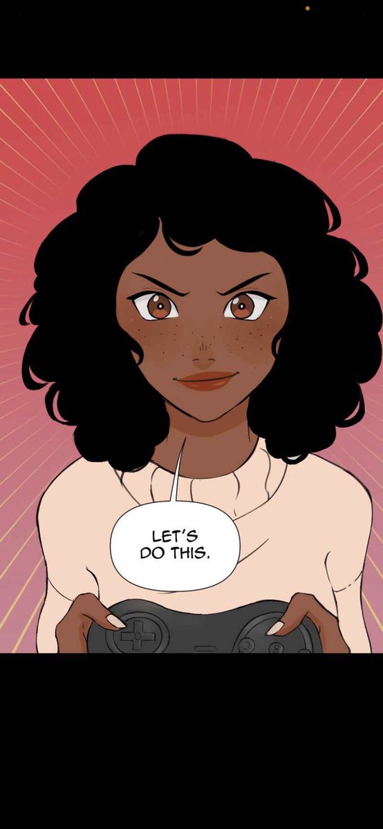 _itsterrbear's tweet photo. Black Webtoon, black characters beautiful art and a black gamer girl all in one >>> #OppositeofAlways https://t.co/7IybEKiD8o
