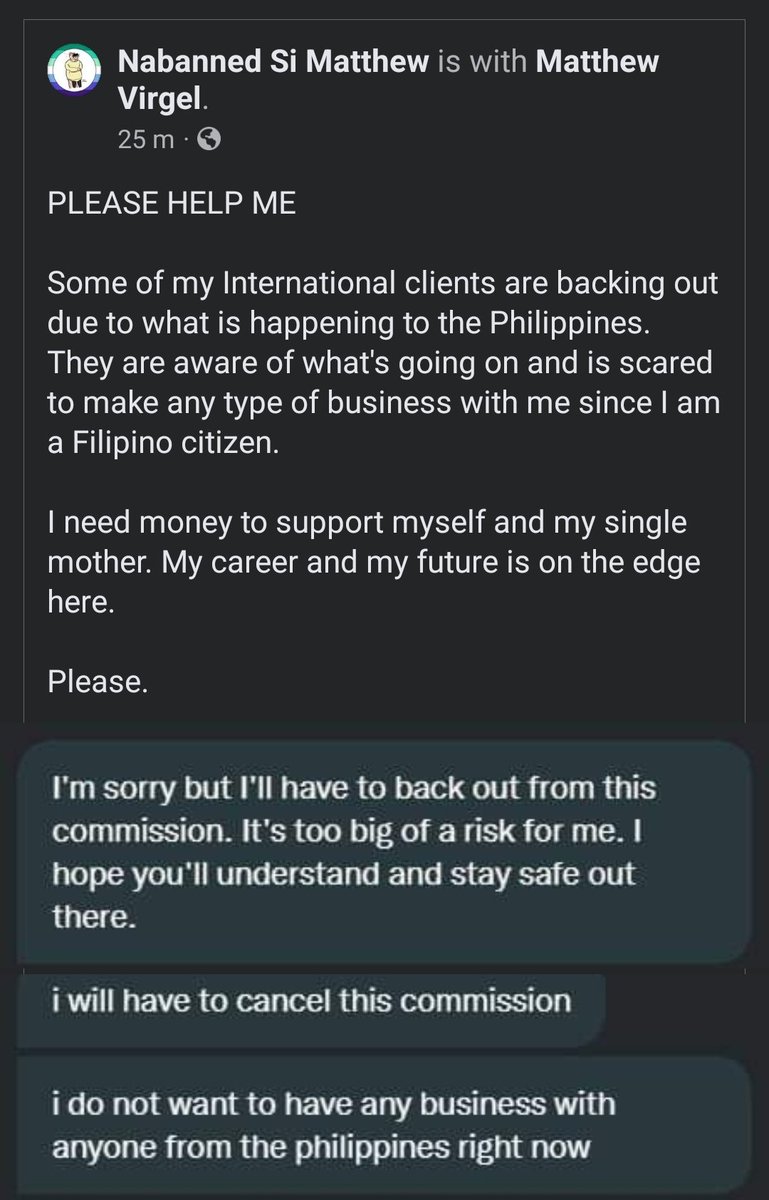 mina_illus's tweet photo. Non-filos PLEASE do not back out on Filo artists. 

What is happening in the Philippines is NOT our fault. Please we need your support more than ever https://t.co/KXmHggillo