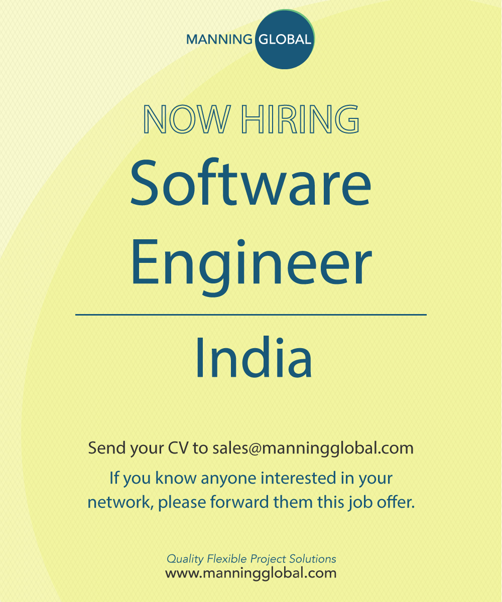 ManningGlobal's tweet photo. New #job in #India! ๐ฎ๐ณ
Our client, a leading global #IT company, is recruiting for a SOFTWARE ENGINEER!
Send your CV to sales@manningglobal.com
#SoftwareEngineer #API #JavaScript #REST #API #Automation #Microservice #OpenDaylight #OSS #UI #AngularJS #SoftwareDevelopment https://t.co/CWv4ZHqf63
