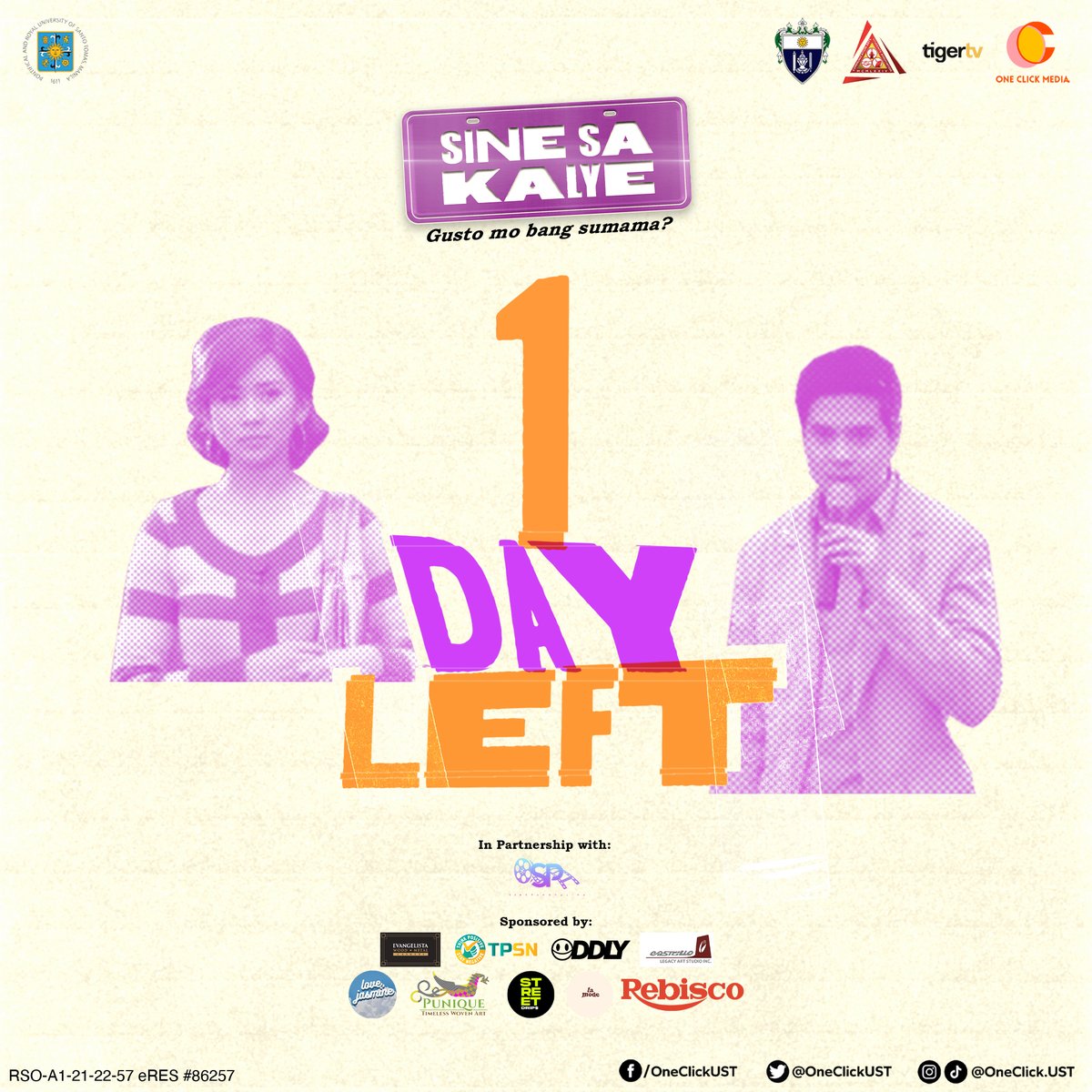OneClickUST's tweet image. Alam naming mami-miss niyo kami kaya sinigurado namin na todo pa rin ang performance level namin hanggang sa aming huling episode. Sa huling pagkakataon, lalarga ulit tayo bukas! 📽️🚗✨

#SineSaKalye
#LimitlessWithOneClick 
#RedefiningCreativity
#StreamCon2022
#EmpowerThroughCASA