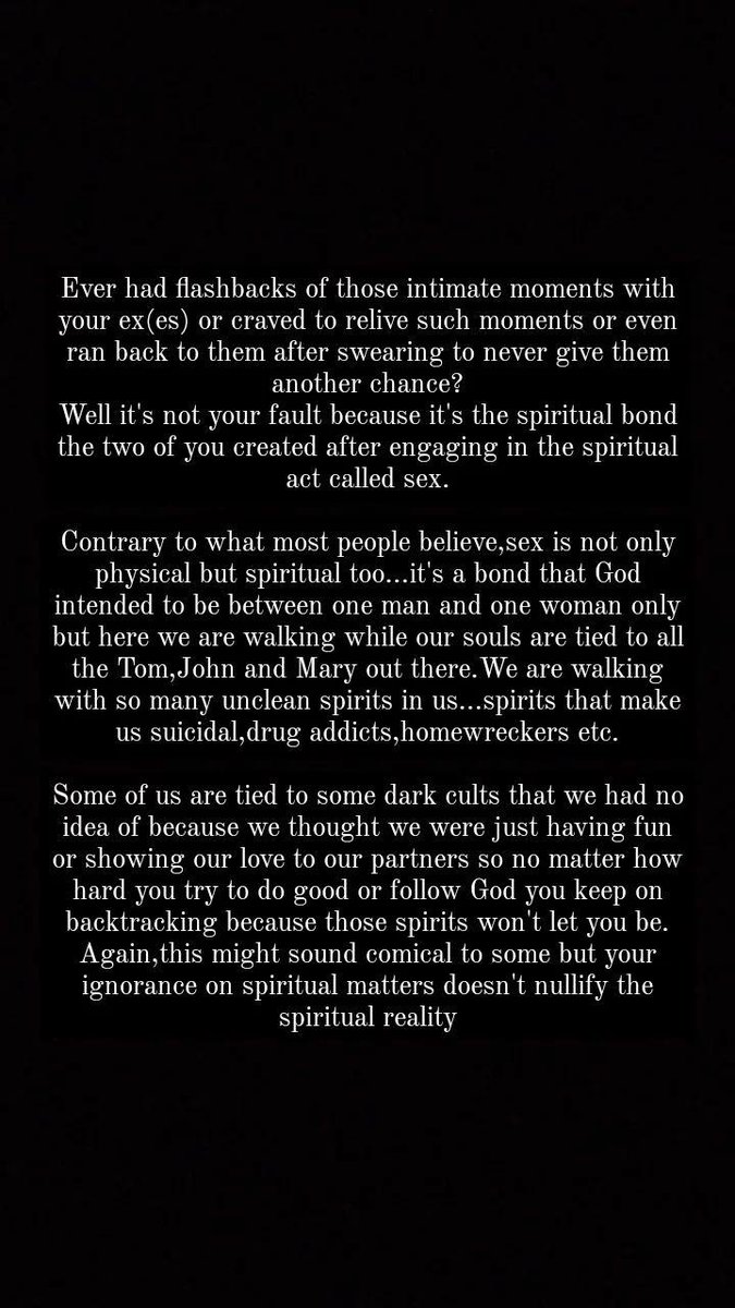 navywere's tweet photo. God intended sex to be a bond between one man and one woman only but here we are walking with our souls tied to every Tom,Jack and Mary out there https://t.co/O95g7Y7eGL