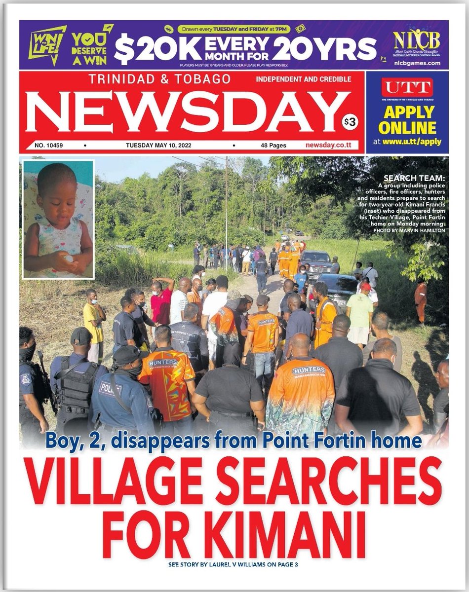 GayelleTV's tweet photo. Good morning neighbours, on the front pages today, Tuesday 10th May 2022, in Trinidad and Tobago.  #Headlines #NewspaperHeadlines #FrontPages #TuesdayNews #DailyNews #TrinidadandTobago https://t.co/5B9VOMo3VT