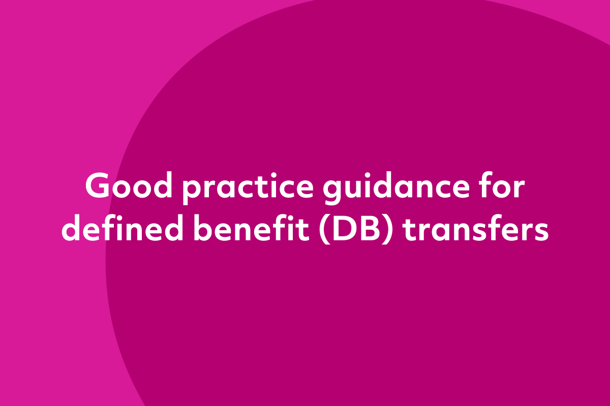 Good practice guidance for defined benefit (DB) transfers.

The Pension Administration Standards Association (PASA) has released new guidance on DB transfers 

John Wilson goes through the main points in this blog -  spenceandpartners.co.uk/insights/good-…