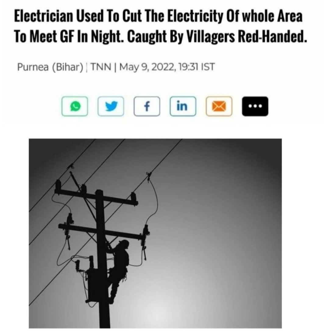 lubbleapp's tweet photo. Is this electrician working in Bangalore now? https://t.co/3hW16ND8pL
