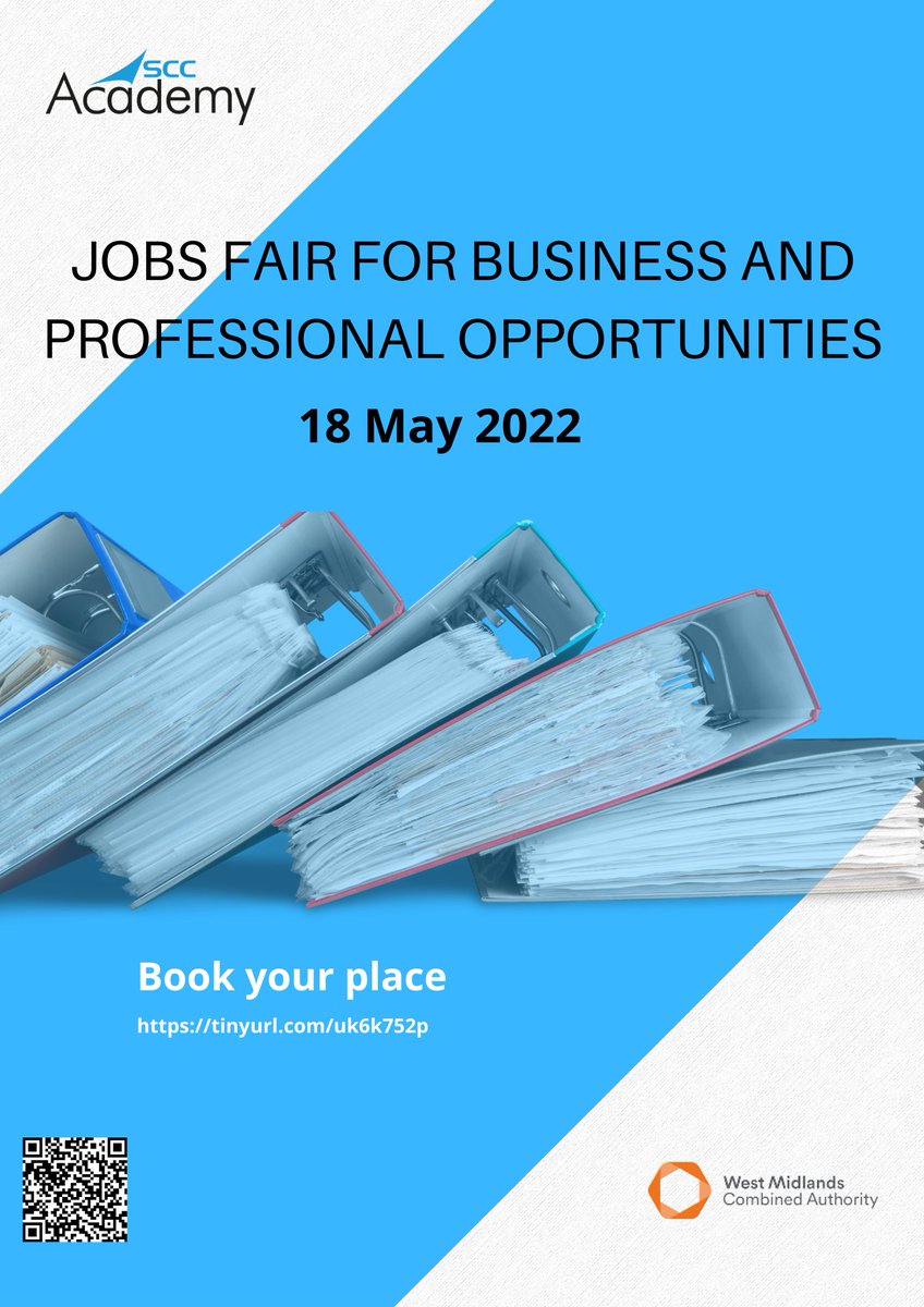 SCCAcademyUK's tweet photo. SCC Academy is working in collaboration with @WestMids_CA  to host a jobs fair on 18 May in Tyseley, Birmingham. To register - https://t.co/VgAEv5h0rD https://t.co/zYwhV8EZlt