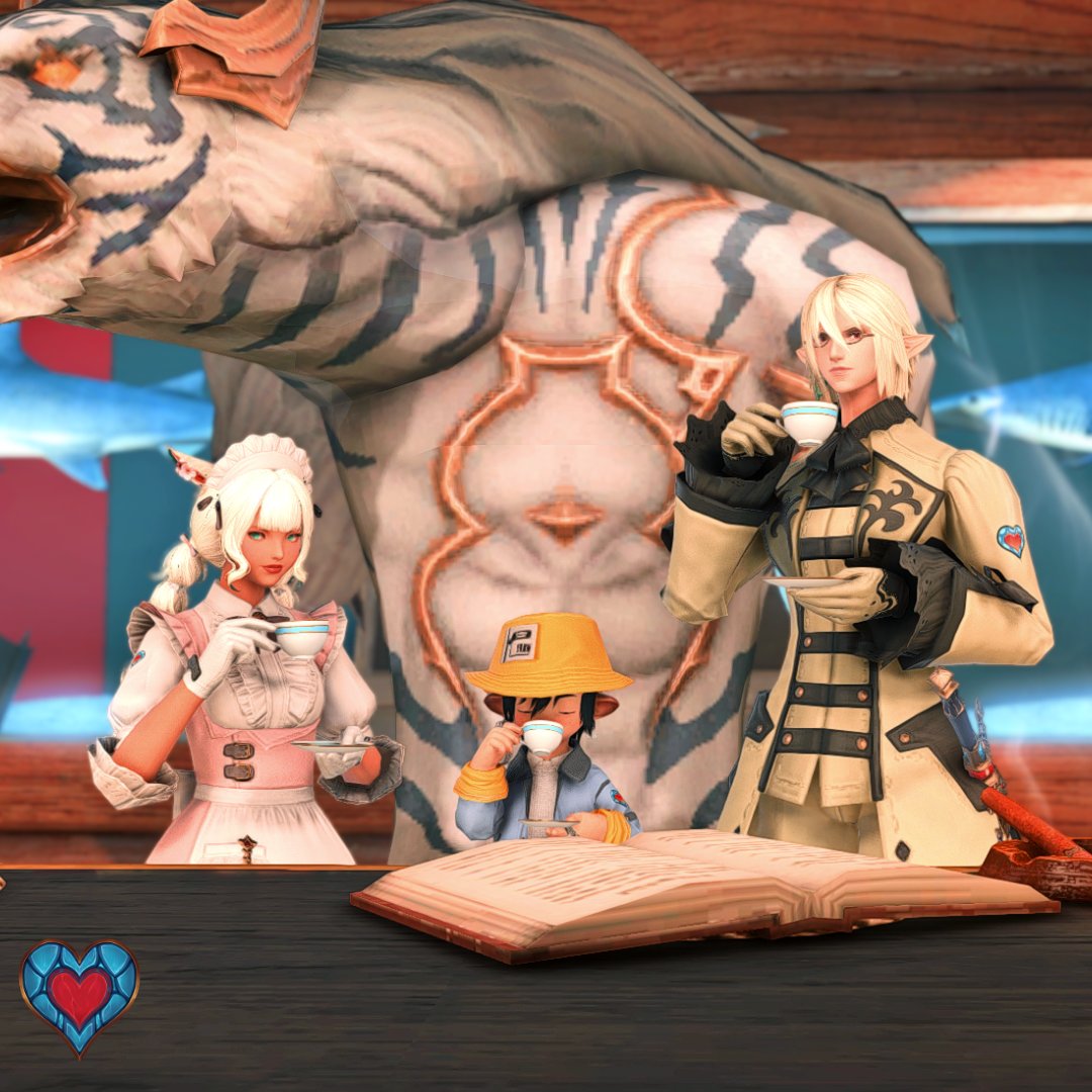 TheRiceClanFC's tweet photo. Tea time with the Don ☕

#GPOSERS • #NenekoColorS • #FFXIV • #RiceClanFC • 
#FF14 • #MateriaDC • #tea https://t.co/SiSym29bEz