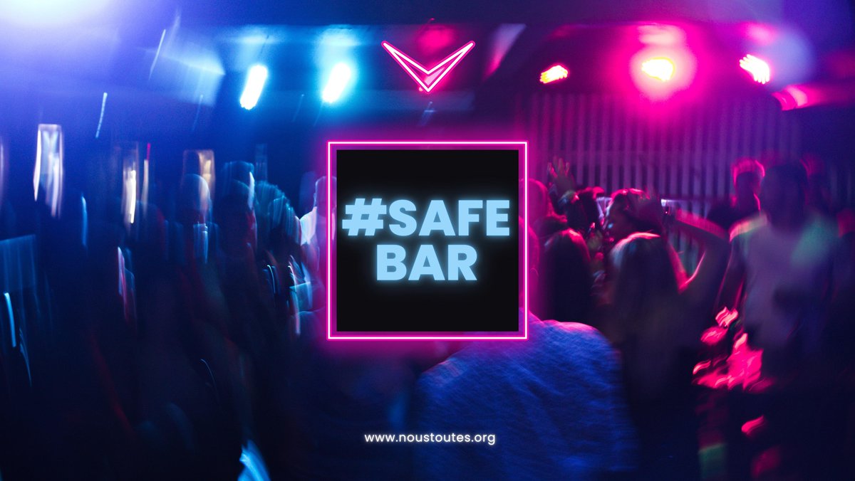 NousToutesOrg's tweet photo. #NousToutes organise l'opération #safebar : une grande campagne contre les violences sexistes et sexuelles en milieu festif partout en France. Ensemble luttons contre la soumission chimique et pour le respect du consentement en soirée ! La fête ne justifie aucune violence. https://t.co/EQocnokZHt