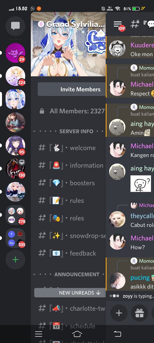 MonMonLimon's tweet photo. Awal awal masuk sever cacang sepi kwkwkw, cuman setelah ditinggal beberapa bulan terus iseng² liat server eh udh rame banget, sukses terus buat cacang, terus untuk yang lain support cacang terus yaaa, mapkeun momon tiba² ngilang hehe nxt time deh momon ikutan nongkrong luvluv❤️ https://t.co/6JWKEvq3JH