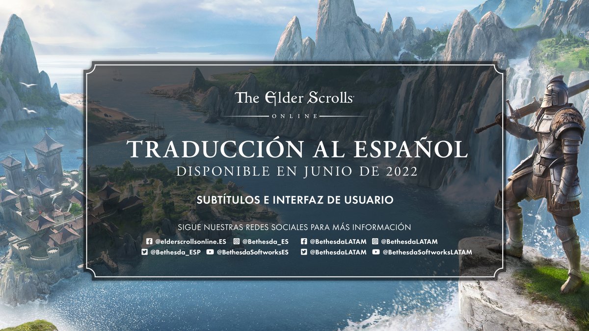 bethesda_ESP's tweet photo. En un mes ya lo tenemos en castellano.

Si tienes cualquier duda sobre el juego o comentario, ¡ya sabes dónde encontrarnos!🙌 https://t.co/gkimeXbn8U