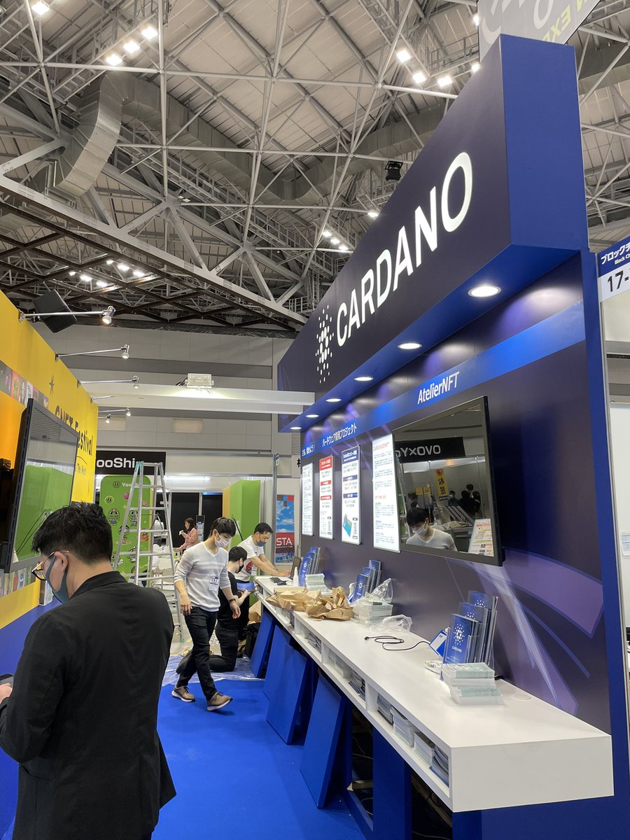 BLUSTYURI1's tweet photo. We are preparing for the blockchain EXPO!
Japanese community Booth is Amazing🤩
#Cardaon #CardanoCommunity #CNFTCommunnity https://t.co/ytgzCEBuKC