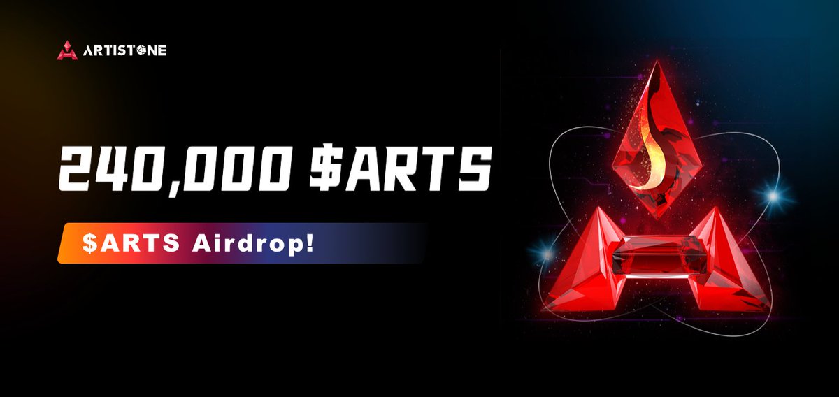🔥To celebrate the launch of our official website
We have prepared a grand airdrop event
Bonus：240,000$ARTS🤑🤑🤑
KNOW MORE:
🏛Website: artistone.xyz
🏛Telegram: t.me/ArtistoneNFTma…
🏛Discord：discord.gg/eccWm72Dgc
#Airdrop  #NFT #DAO #Launch