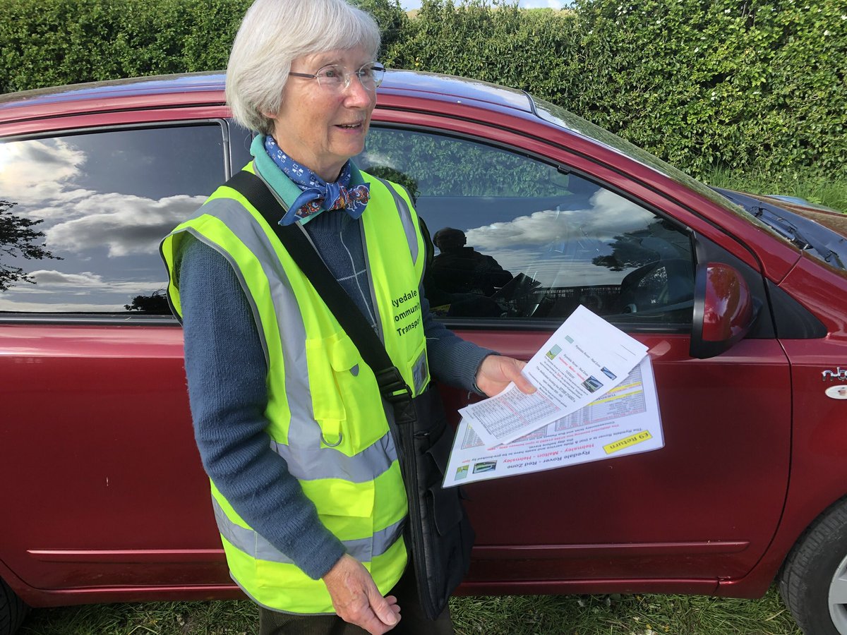 RyedaleCT's tweet photo. Early morning start to the villages with #Ryedalerover #redzone information for the #Malton #Helmsley direct #ondemand bus service starting next week. #Nunnington #Harome #Sproxton #Ampleforth #OswaldKirk will be new stops for us. 😀🌞#communitytransport #dialaride See you soon🚐 https://t.co/comcHglDPl