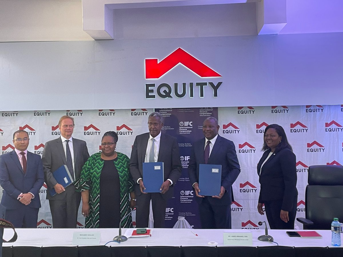 "This is the power of partnership. We are not only providing financing but also thinking together to find solutions to the challenges facing the African continent." -- Mohamed Gouled, <a href="/IFC_org/">IFC</a> VP of Risk and Finance. #EquityIFCPartnership <a href="/KeEquityBank/">Equity Bank Kenya</a>
