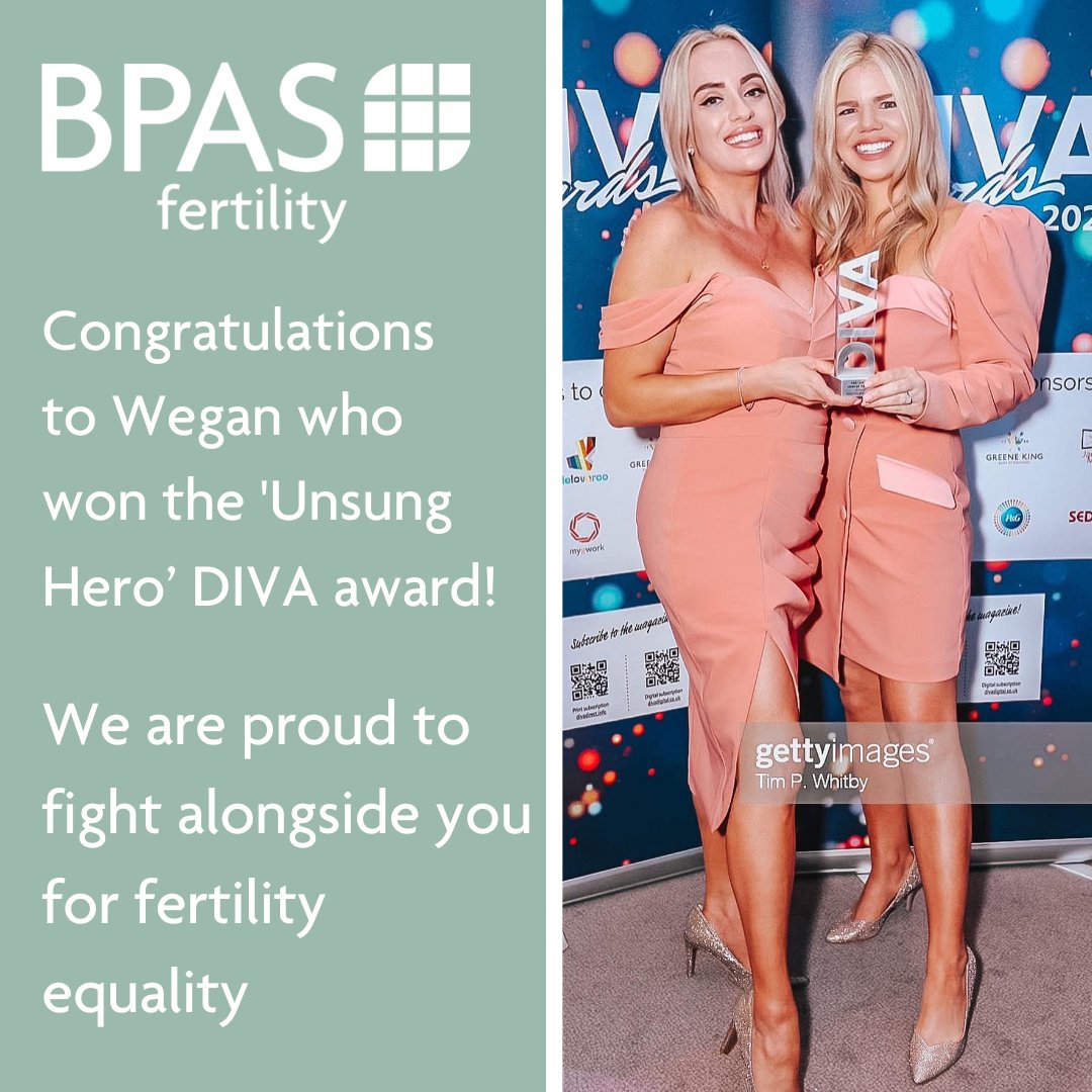 BPASfertility's tweet photo. We are proud to support @whatwegandid in their fight for fertility equality.
Congratulations to the pair who won the @DIVAmagazine 'Unsung Hero' Award for their campaign on #fertilityequality! https://t.co/yzbs56VteL