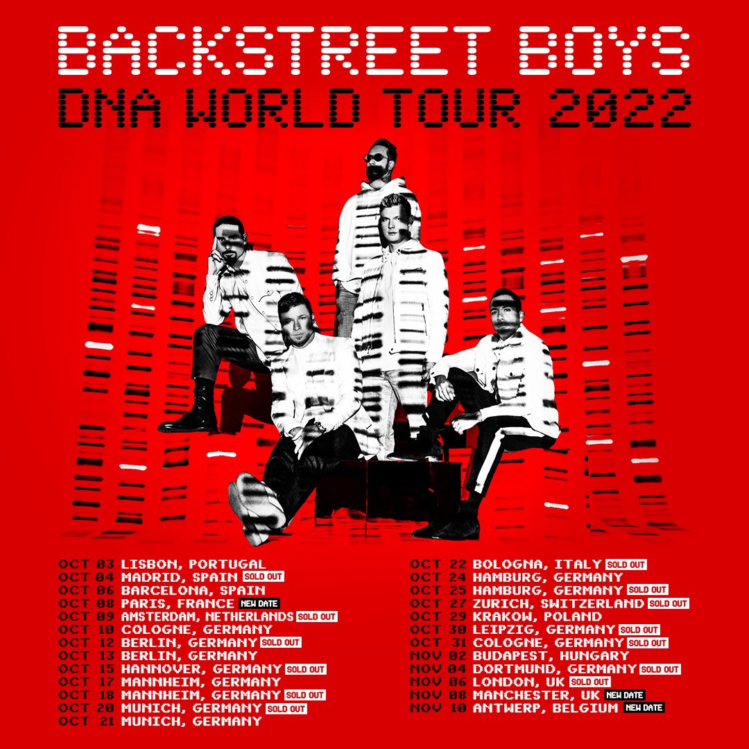 Dna Du 10 Mai 2022 Les Backstreet Boys sont de retour et passent par Paris