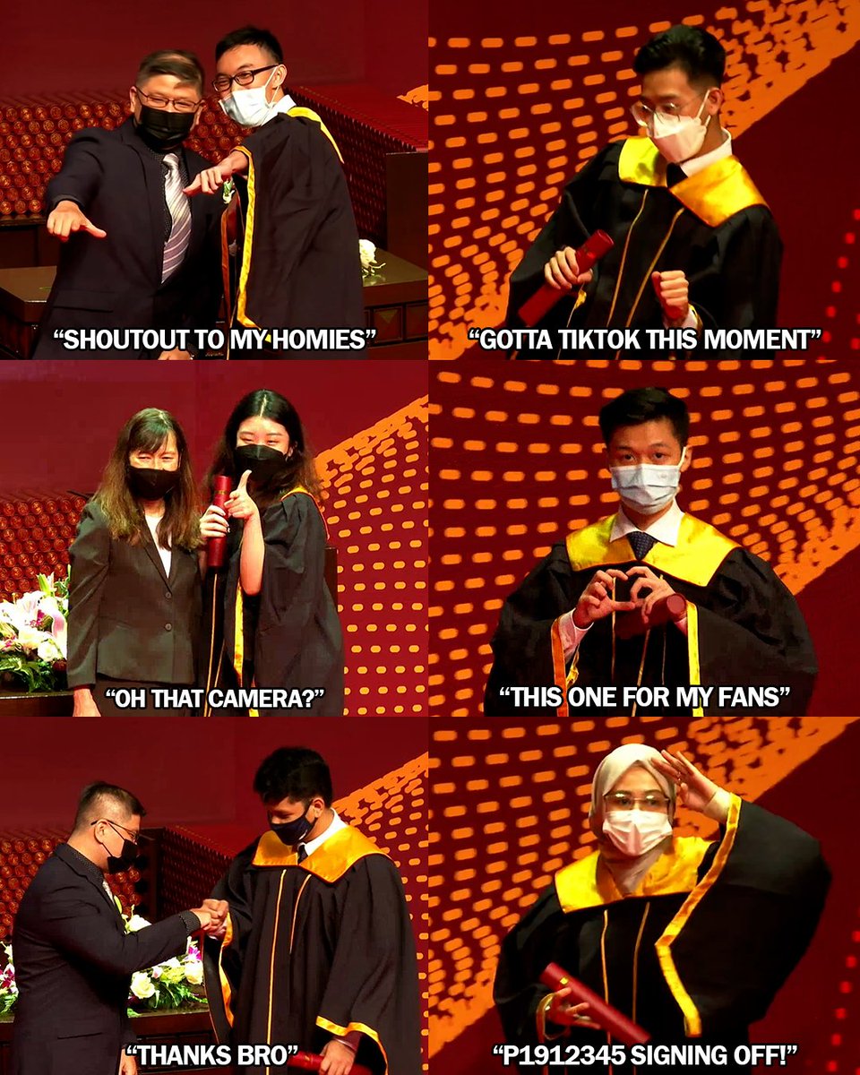SingaporePoly's tweet photo. our yearly grad ceremony screenshots are back! 🤡#speye #spgrad22 #singaporepoly https://t.co/FWvOfqJB0X