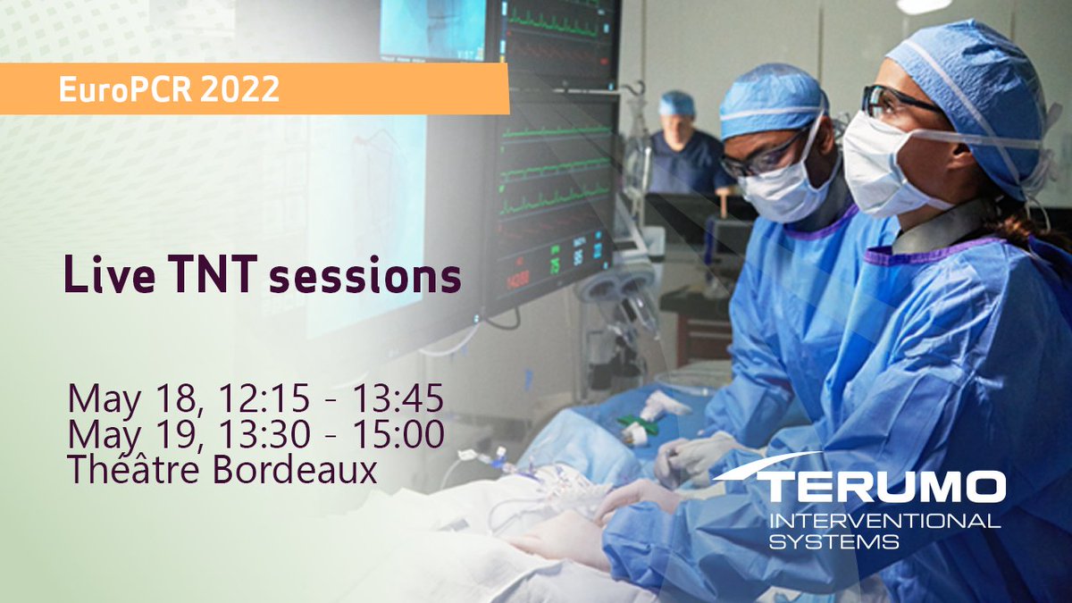 terumoisuk's tweet photo. Do not miss our two live TNT sessions on left main and complex bifurcation PCI in HBR patients and transradial approach from complex PCI to peripheral intervention​. 
See our full program here. 
👉 https://t.co/VubcsYOr5B
 #EuroPCR #PCI #radialfirst https://t.co/hF8oMvUSud