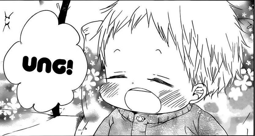 He was just happy to be carried and snuggled up in the stranger's arms even though his mother always reminds him to never follow strangers. It's a miracle he hasn't been kidnapped yet.

"Ung~ Mamo happy~"