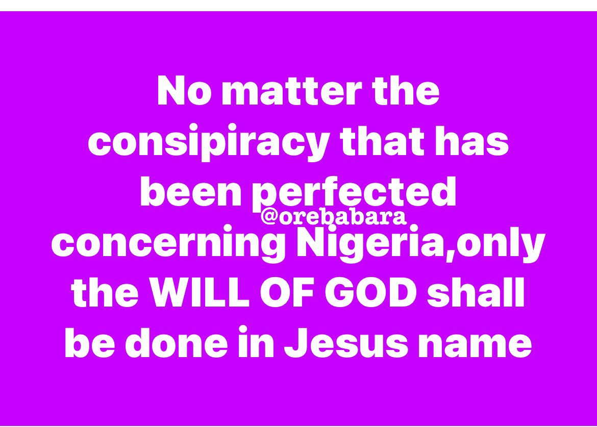OreAgbelusi's tweet photo. 🙏🏻 in the name of Jesus. https://t.co/NWDUIZ6jvL