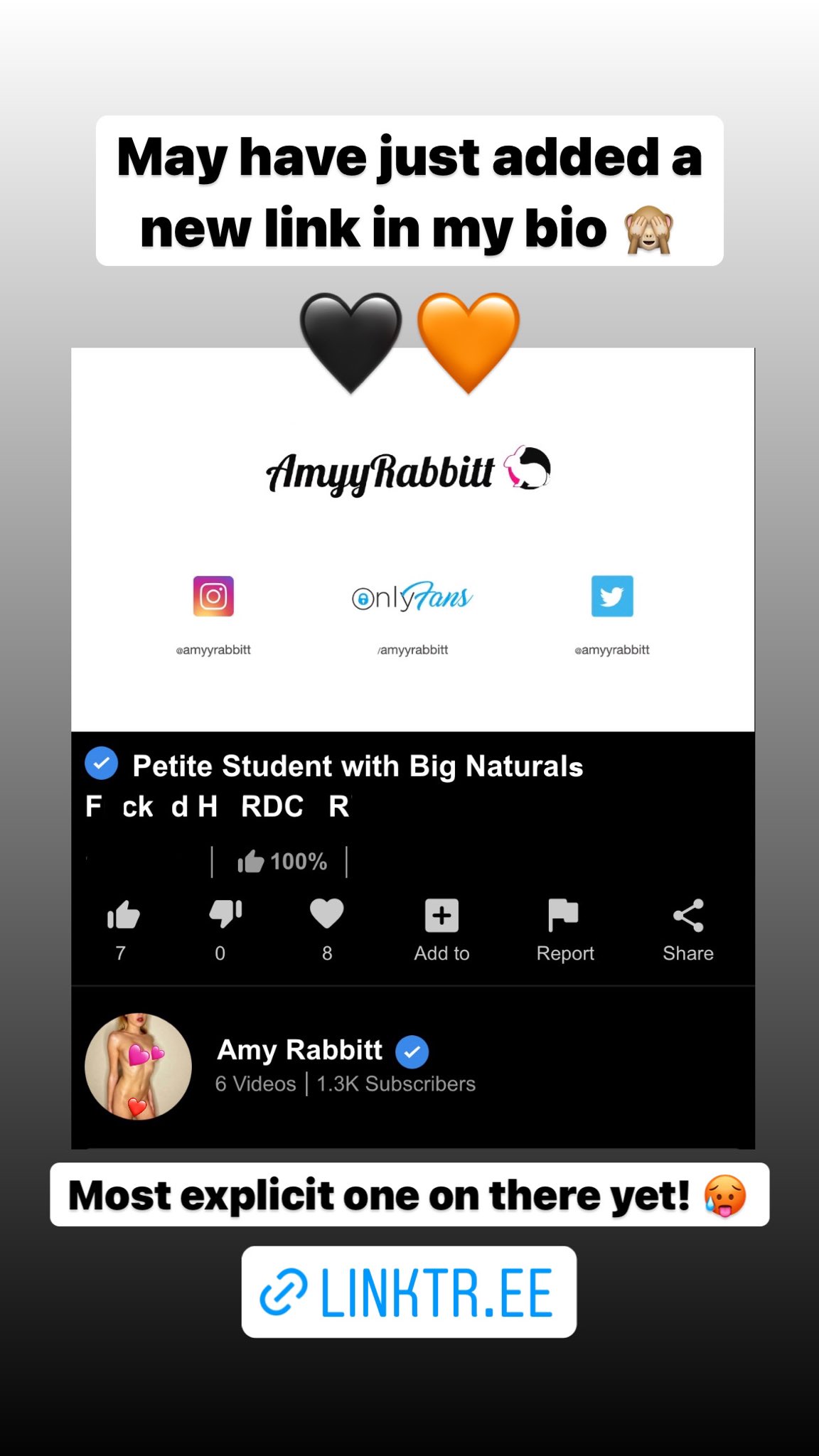 recently uploaded a new VIDEO to this website I’m sure you’ve heard of 🖤🧡🙈 link is in my bio 🐇♥️ https://t.co/KiDyxEEPa2