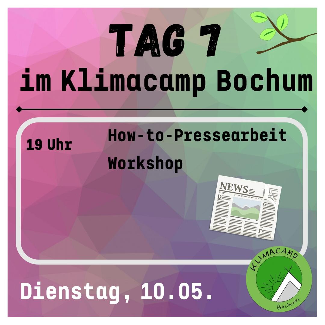 Heute um 19 Uhr geht es weiter mit einem Presseworkshop. Wie werden Pressemitteilungen geschrieben? Und was solltet ihr in einem Pressegespräch beachten? Auf diese und weitere Fragen werdet ihr heute eine Antwort bekommen bzw. es in kleinen Übungen selber praktisch lernen. 📰