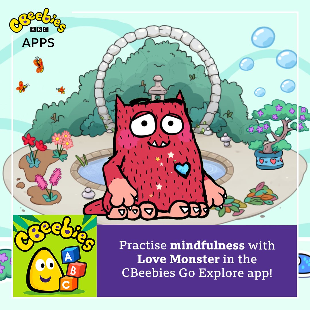 CBeebiesHQ's tweet photo. You've heard of mindfulness... 🧠

How about Love Monster mindfulness? 💗

#CBeebiesGoExplore has a great new game that will her calm your kids 👉 https://t.co/JUT9trwSeC

#mentalhealthawareness https://t.co/D7PyKvx9Ci
