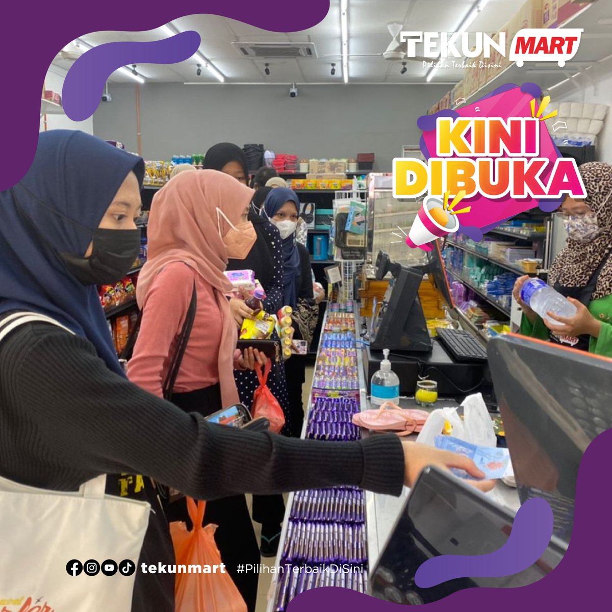 TCorpSdnBhd's tweet photo. Khas buat warga @uitmofficial Shah Alam terutamanya di Kolej Kediaman Mawar, kini @tekunmart berada di lokasi anda bermula 9 Mei 2022. Jom berbelanja sambil berjimat! #TEKUNMart #PilihanTerbaikDiSini #TEKUNCorporation https://t.co/acKzsJ9MTv