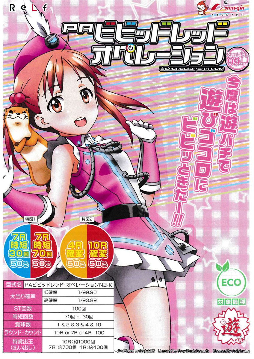 リーフ】 ニューギンさん 新機種パチンコ 「PAビビッドレッド