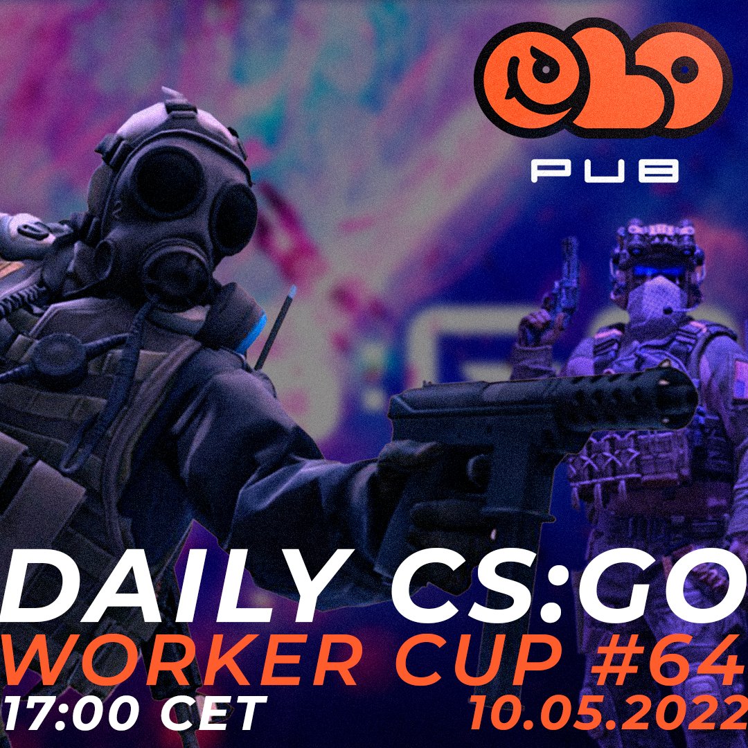 pub_elo's tweet photo. Guess what's going to happen today, https://t.co/u7OClhqOJC'ers?🚀  
That's right, Daily CS:GO Worker CUP #64! 🔥   
17:00 CET  
PRIZE POOL: 225;  
Participants: 64;  
Tournament Mode: 1x1!   

Can't wait to see you today at 19:00 CET👇
 
https://t.co/ROliVTAJKC
#csgo #csgocup https://t.co/1TdegZsjFX