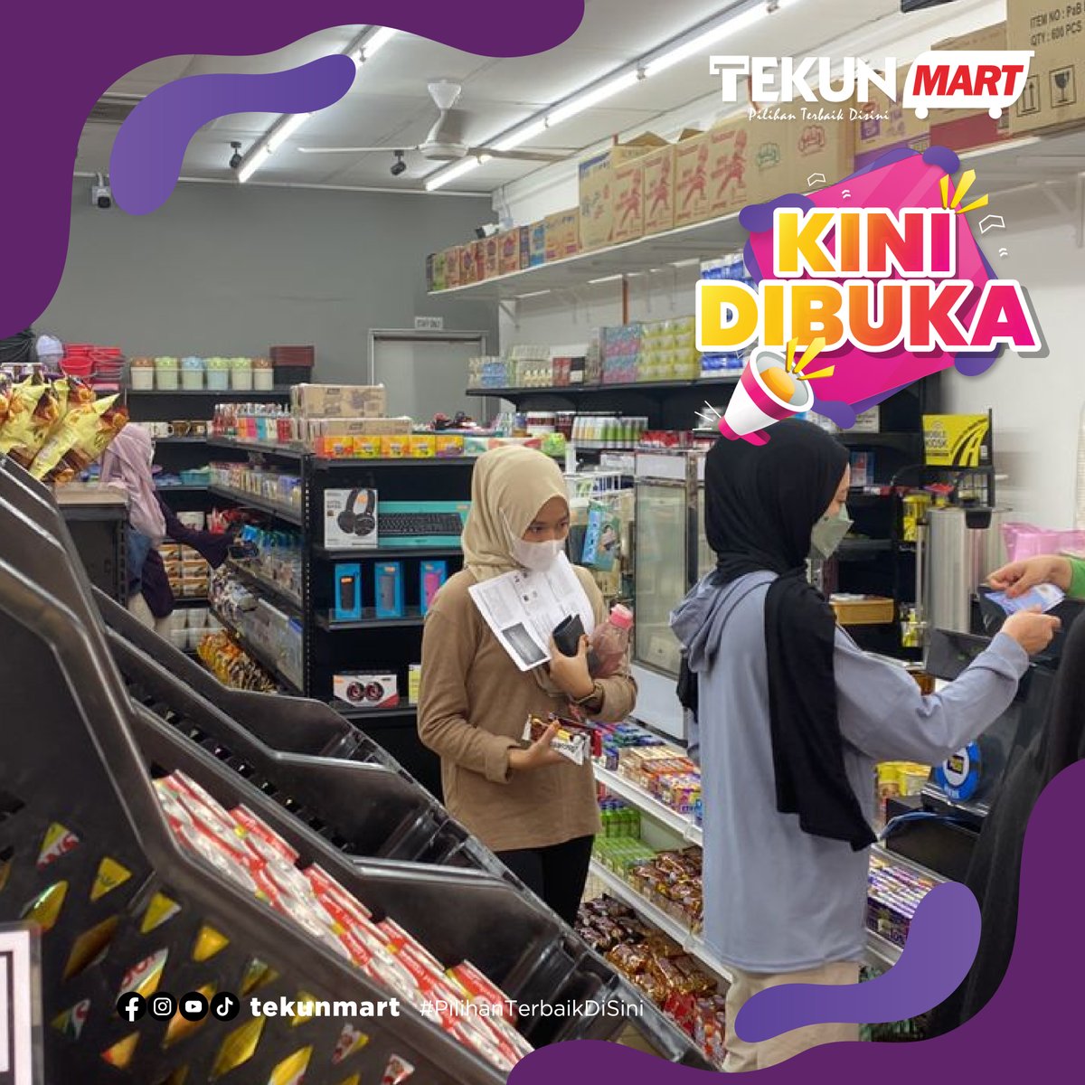 tekunmart's tweet photo. Khas buat warga @uitmofficial Shah Alam terutamanya di Kolej Kediaman Mawar, kini TEKUN Mart berada di lokasi anda bermula 9 Mei 2022. Jom berbelanja sambil berjimat! #TEKUNMart #PilihanTerbaikDiSini https://t.co/tuieRTHx41