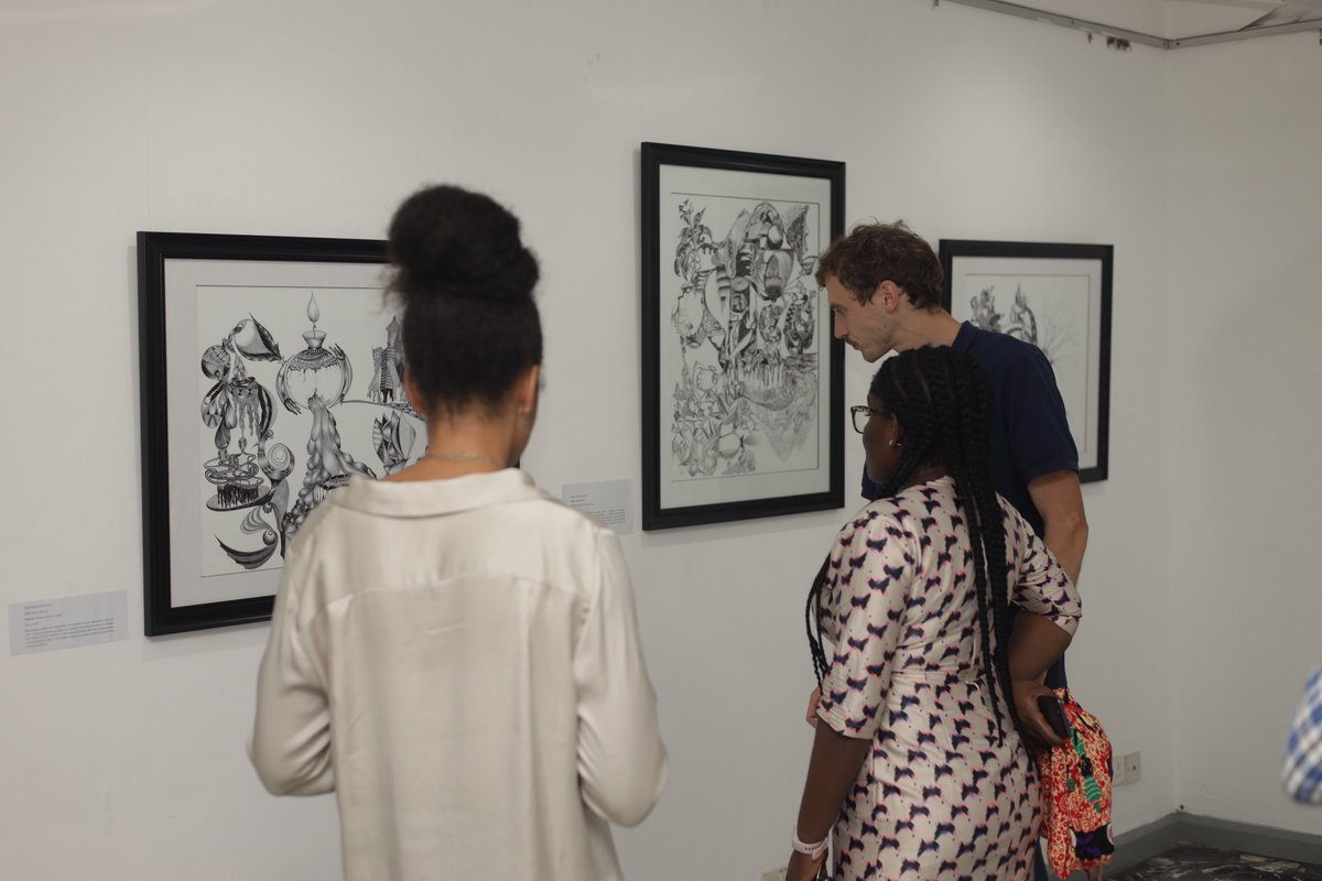 nashism_art's tweet photo. Exhibition runs until June 6. 
Venue: Goethe Institut-Cantonments 
Opens only on weekdays 
Thanks to everyone for your presence last night for the opening. I’m humbled. Aloha. 
@brightackwerh @LadyyyyyyyB @_Akosuaaaaa @the_law_himself @teleymusic @asforafriyie 
#art #exhibition https://t.co/XVBKrD705D