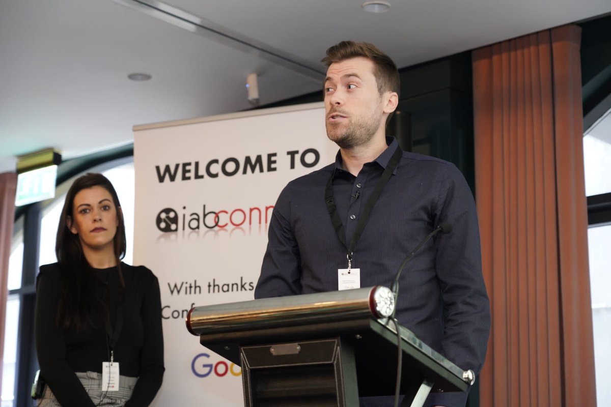 Delighted to have ⁦<a href="/JoanHallinan/">Joan Timony</a>⁩ ⁦and Stephen Cleary <a href="/NationalLottery/">The Irish National Lottery</a>⁩ presenting how they have moved from engagement to attention and how they maximize attention through creative #IABConnect