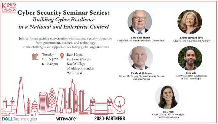 ridddler1's tweet photo. Improving cyber resilience across government and the private sector is a priority in navigating an uncertain world. Join the discussion at Bush House @KCL_CSRG and online 💻.

🗓️ 10 May 2022, 6:00 - 7:30pm
https://t.co/CG2leQgYoF

#cyberresilience #cybersecurity #iWork4Dell https://t.co/N2nLYWZ8Jk