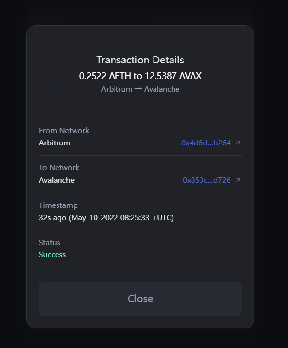 dongyangpan433's tweet photo. Arbitrum → Avalanche   @hashflow_ Good tool for fast speed and low cost I like it very much https://t.co/t5mMx6kCoo