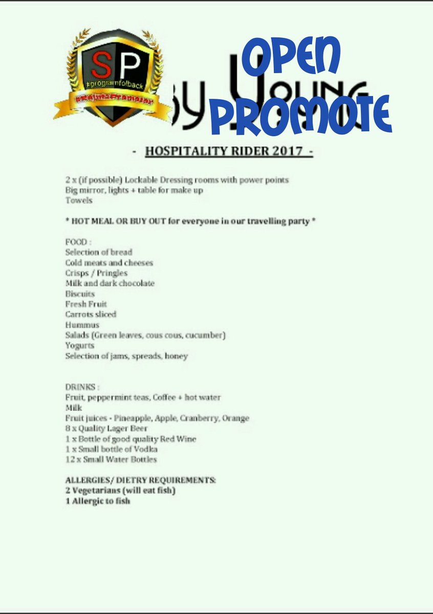 ༺ ═──🍂ꦿOpen Promote 🍂ꦿ──═ ༻‌‌
   
#programfolback
#SejutaPromotor 

Daftar permintaan kenyamanan artis pada hari pertunjukan.

Follow ⬇️
<a href="/herry_wl/">Herry Herry🇲🇨🇲🇨</a>

Cc ⬇️
<a href="/TheArieAir/">Arie Dirgantara</a> 
<a href="/wiwikherma/">Wiwik Hermawati</a> 
<a href="/Evie19101/">Evie1910</a> 
<a href="/AzisDadun_/">Me #4</a> 

🔃❤Reply 

Hospitality Riders Artist

#programfolback