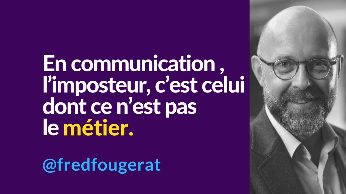 fredfougerat's tweet photo. Face aux détracteurs, beaucoup de communicants souffrent du syndrome de l’imposteur. En réalité, ils ont seulement une posture de doute, qualité innée à tout vrai professionnel de la #communication.

#LaComEstUnMétier 

▶️https://t.co/BKDToJ2eU6 https://t.co/Q07QZ4KpTw