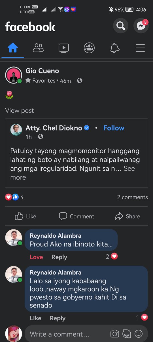 eniallallaine's tweet photo. Ayaw kong bigyan ng false hopes ang sarili ko pero did Papa last-minute #SwitchToLeni??
Takot ako magtanong kasi di na kaya ng puso ko ang isa pang heartbreak pero it's really comforting that he voted for Chel. ❤️ May pag-asa nga, may pag-asa pa!!! 💗💗💗 https://t.co/TOcW16uwZw